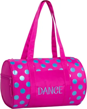 1049 Dots Small Duffel Bag for Dancers - Pink/Blue Dots, One_Size