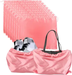 10pcs Dust Bags For Handbags,Silk Dust Cover Storage Bags, Satin Bags For Handbags Purses Pocketbooks Shoes Boots With Silky Drawstring, Closure Protector (Pink)