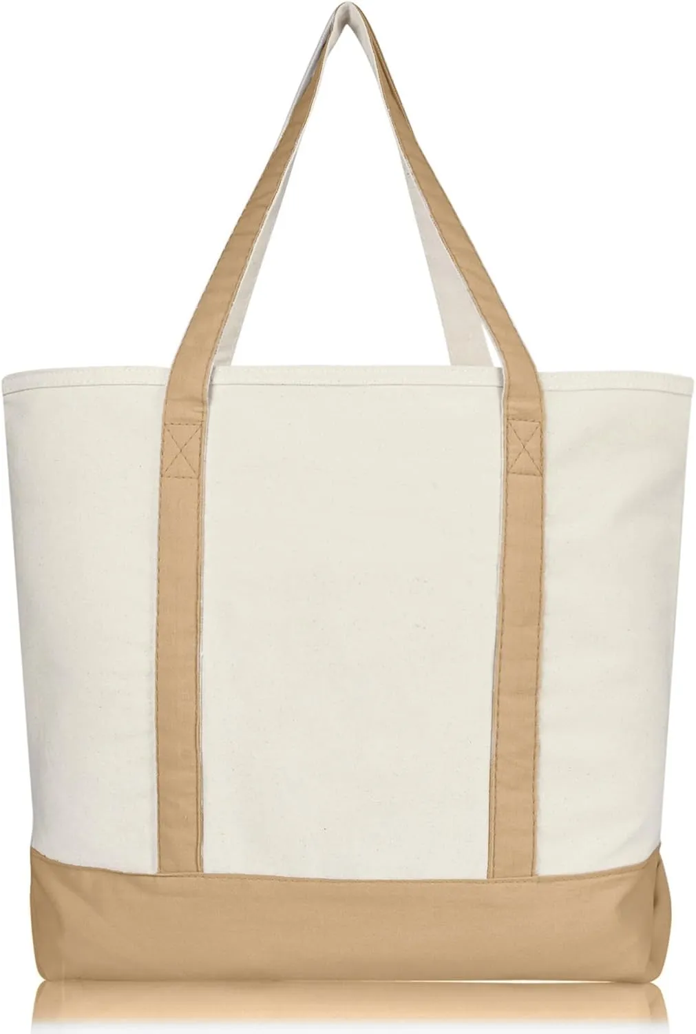 22" Heavy Duty Cotton Canvas Tote Bag (Zippered)