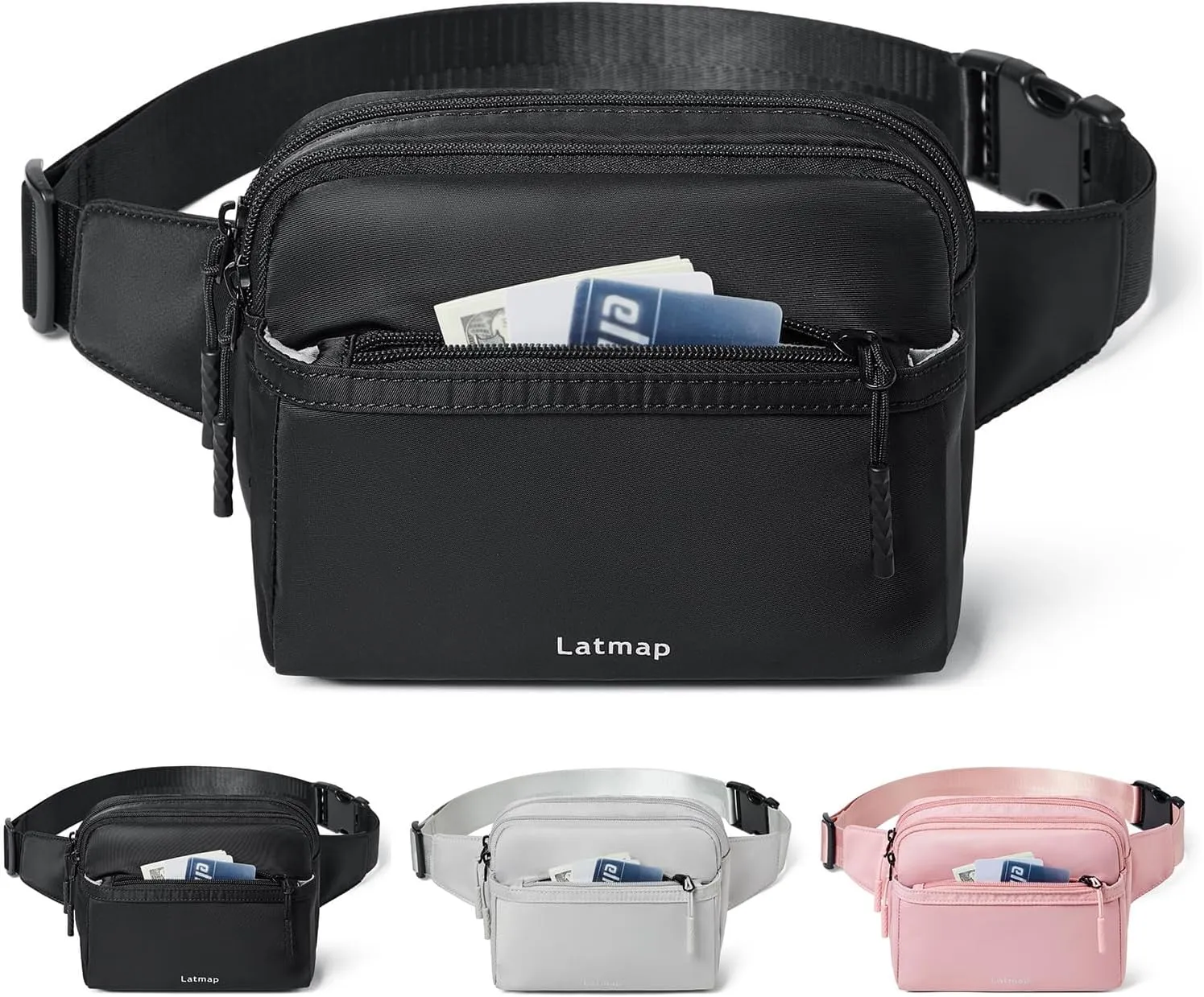 3L Fanny Packs Belt Bag for Women Small Everywhere Crossbody Bag Waist Bag Faux Leather Sling Chest Bag Purse