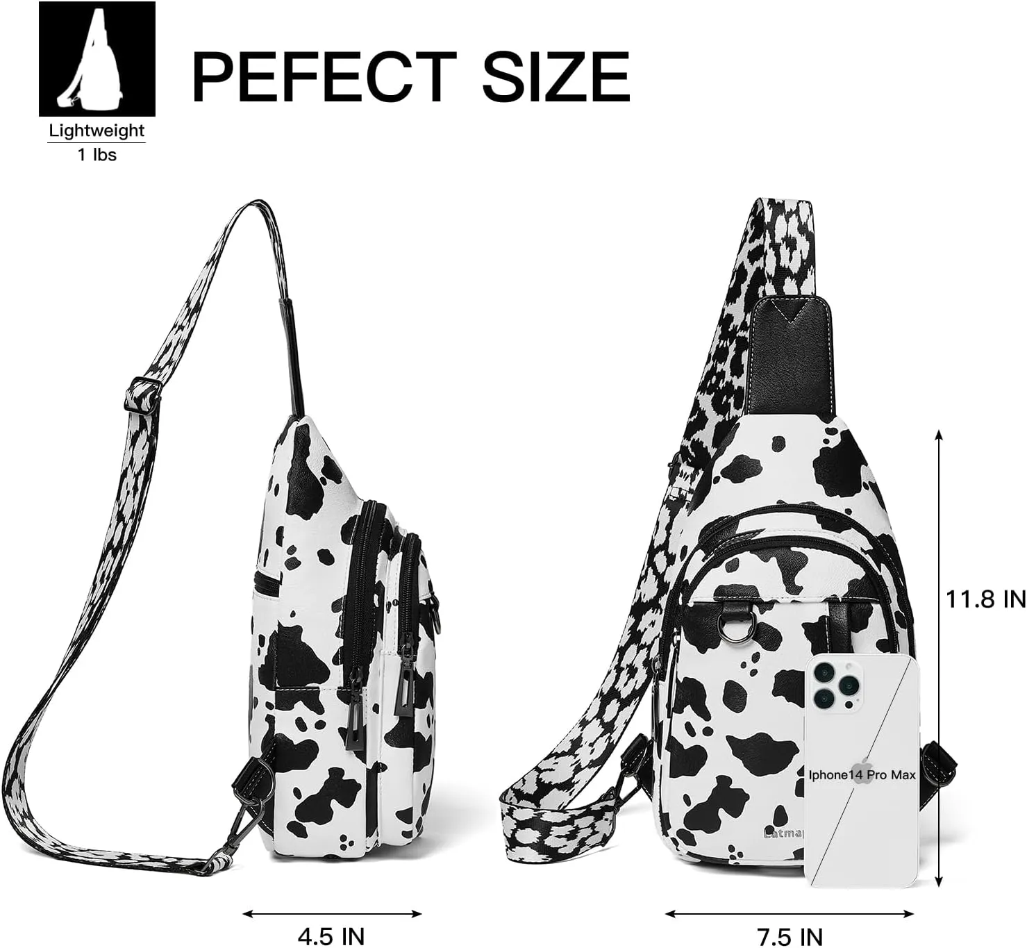 7L Sling Bag for Women Men Leather Small Sling Backpack Daypack Anti Theft Fanny Pack Crossbody Purse Travel