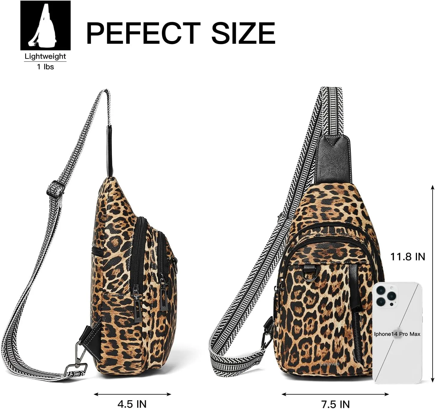 7L Sling Bag for Women Men Leather Small Sling Backpack Daypack Anti Theft Fanny Pack Crossbody Purse Travel