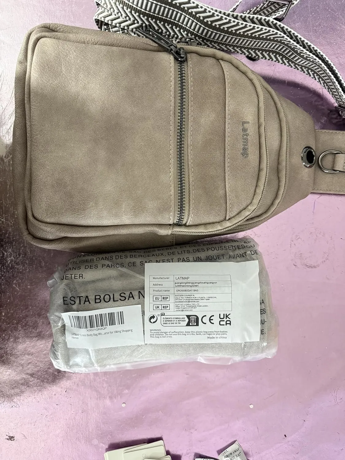 7L Sling Bag for Women Men Leather Small Sling Backpack Daypack Anti Theft Fanny Pack Crossbody Purse Travel