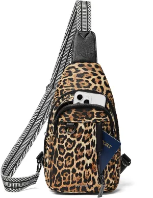 7L Sling Bag for Women Men Leather Small Sling Backpack Daypack Anti Theft Fanny Pack Crossbody Purse Travel