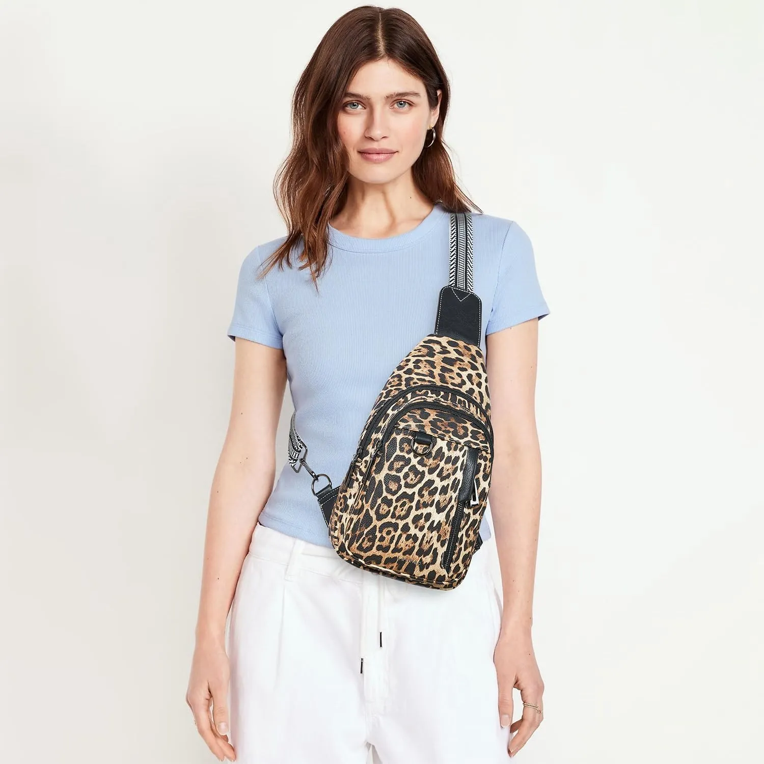 7L Sling Bag for Women Men Leather Small Sling Backpack Daypack Anti Theft Fanny Pack Crossbody Purse Travel