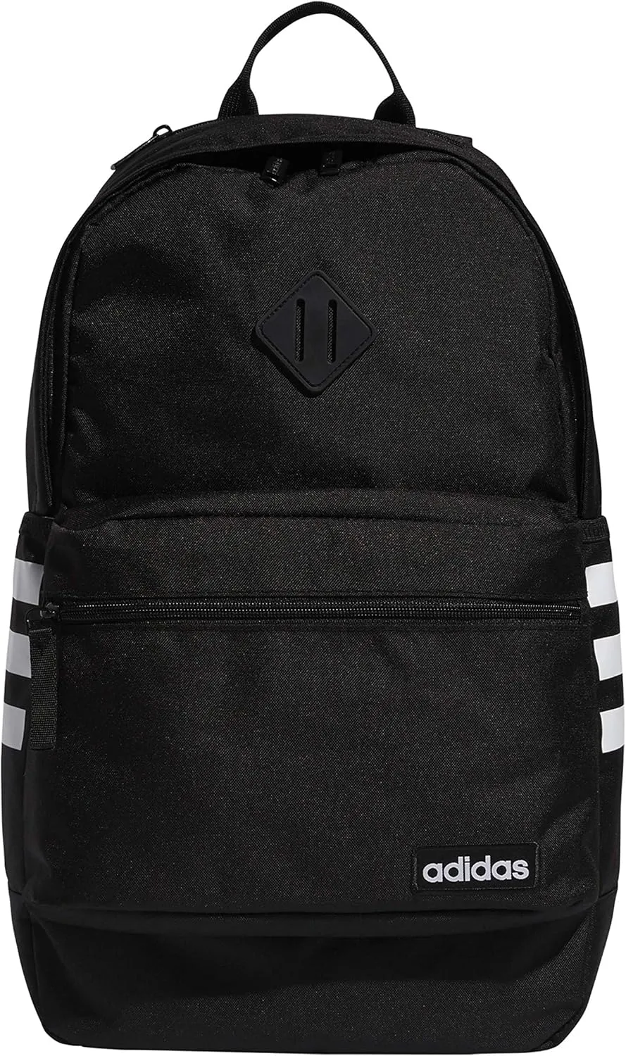 adidas Classic 3S Backpacks, Black/WhiteTest, One Size
