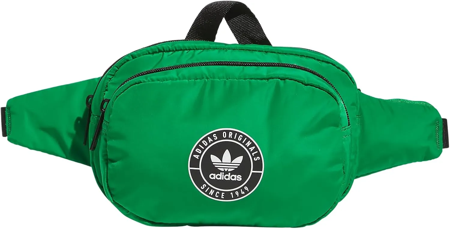 adidas Originals Sport Waist Pack/Travel and Festival Bag, Green/Black, One Size