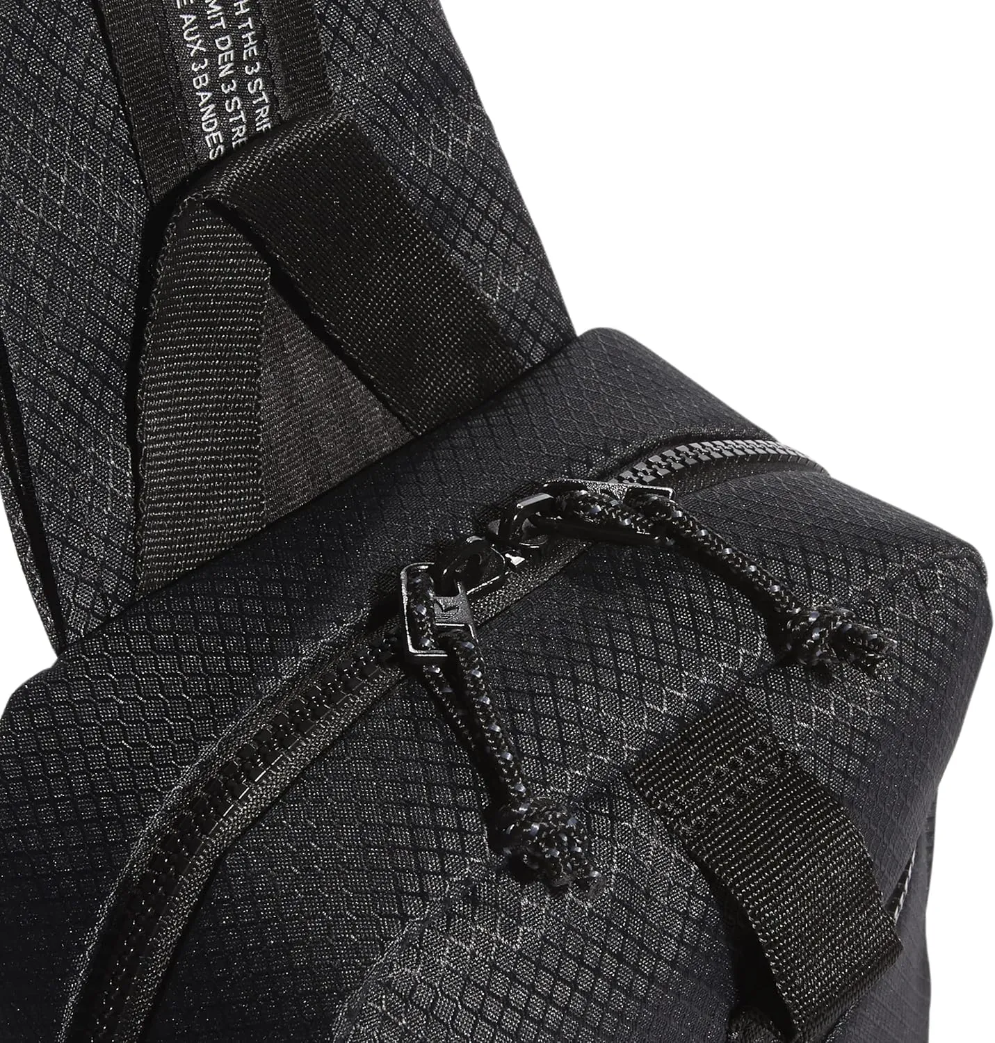 adidas Originals Utility Crossbody Sling Bag with Water Bottle Sleeve, Black, One Size