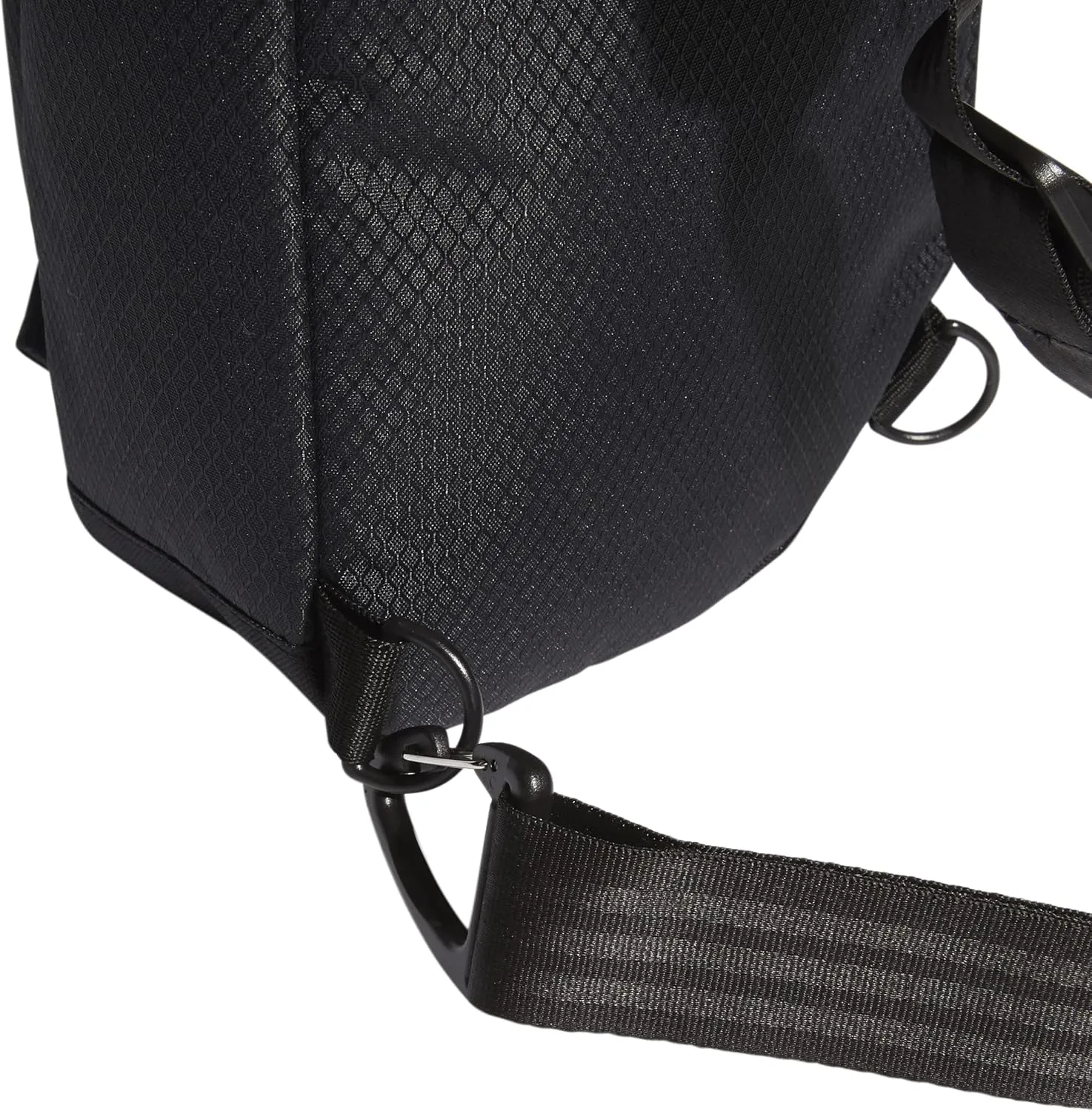 adidas Originals Utility Crossbody Sling Bag with Water Bottle Sleeve, Black, One Size