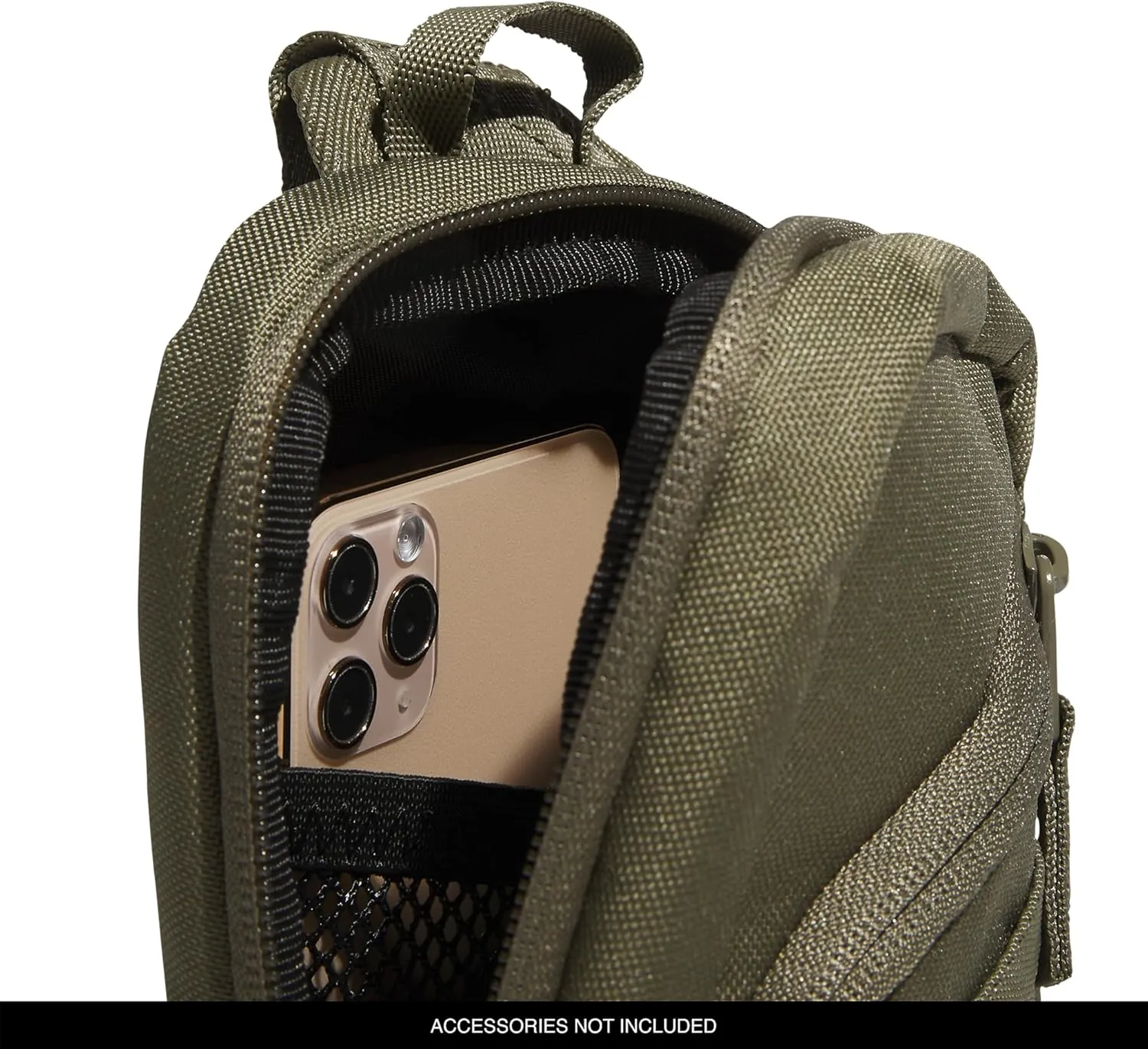 adidas Prime Mini Sling Crossbody Bag, Small Size for Festivals and Travel, Olive Strata Green, OSFA