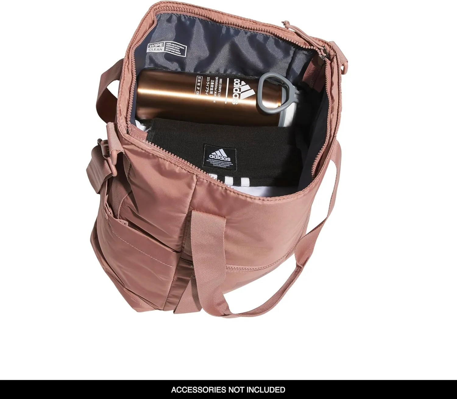 adidas Women, Large Tote, Gym Bag with Shoulder Strap, Warm Clay Pink/2.0, OSFA