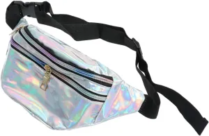 Adjustable Sports Waist Bag Fanny Pack Holographic Design for Running Hiking Beach Party Men's Women's Belt Bag