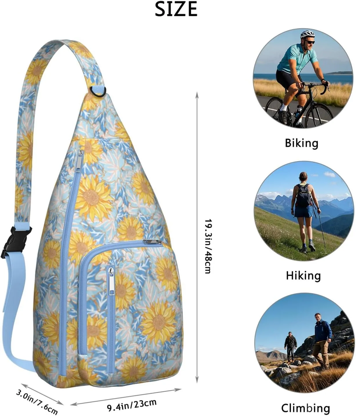 Adjustable Strap Crossbody for Women, Lightweight & Stylish Floral Design