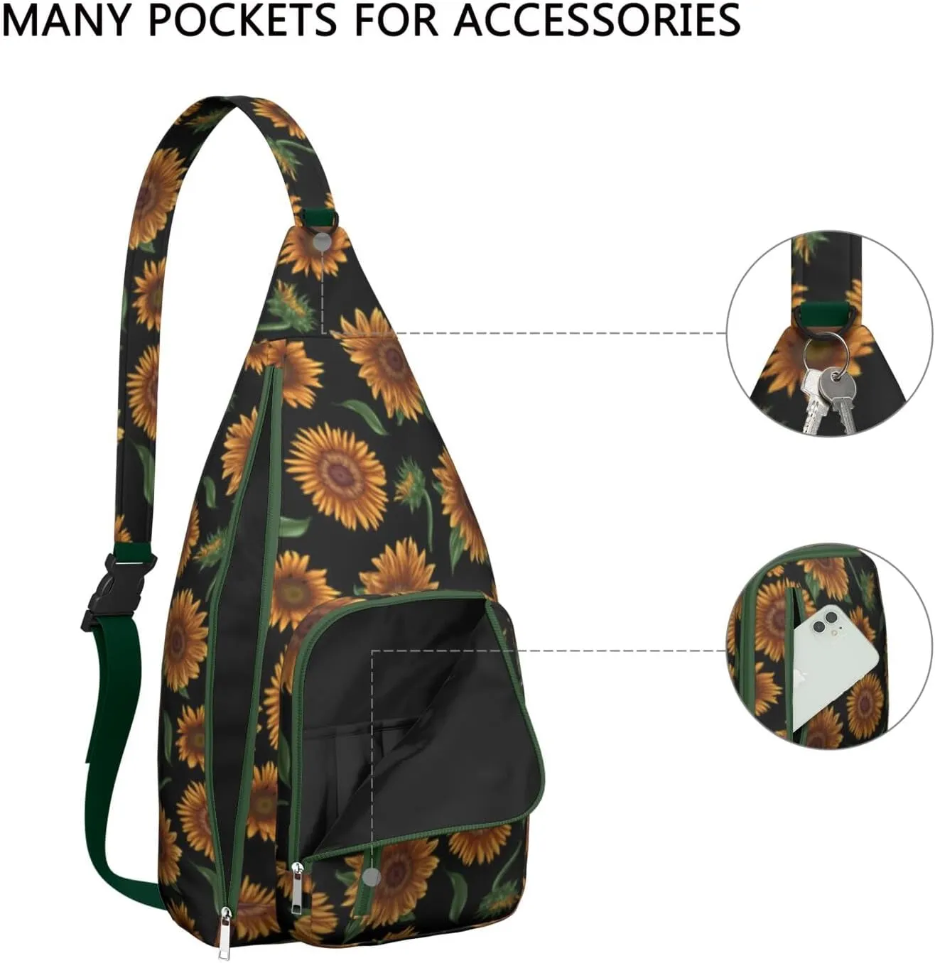 Adjustable Strap Crossbody for Women, Lightweight & Stylish Floral Design