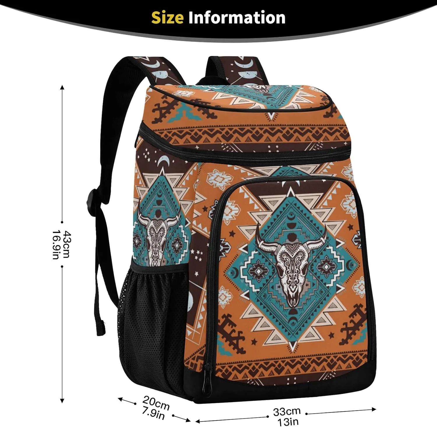 ALAZA Cooler Backpack Reusable Insulated Lunch Bag with Adjustable Shoulder Strap for Women Men Picnic Work College Hiking Camping Office Beach