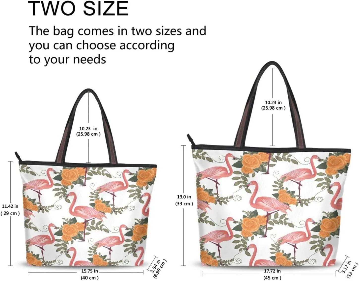 ALAZA Vintage Rose Floral Women Tote Bag Handbag Large Capacity Shoulder Bags