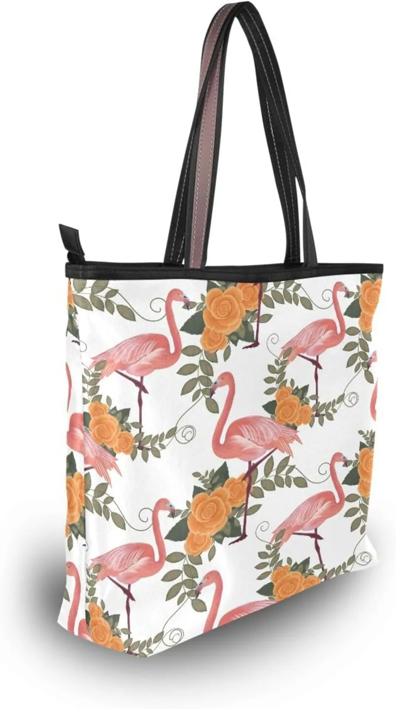 ALAZA Vintage Rose Floral Women Tote Bag Handbag Large Capacity Shoulder Bags