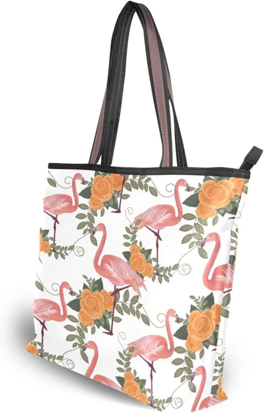 ALAZA Vintage Rose Floral Women Tote Bag Handbag Large Capacity Shoulder Bags