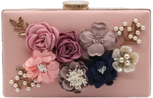 Amaze Flower Clutch Purse for Women Floral Evening Bags for Wedding Bride Formal Party