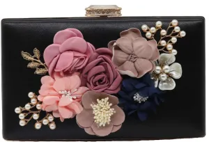 Amaze Flower Clutch Purse for Women Floral Evening Bags for Wedding Bride Formal Party