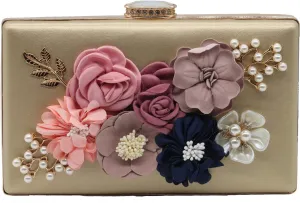 Amaze Flower Clutch Purse for Women Floral Evening Bags for Wedding Bride Formal Party