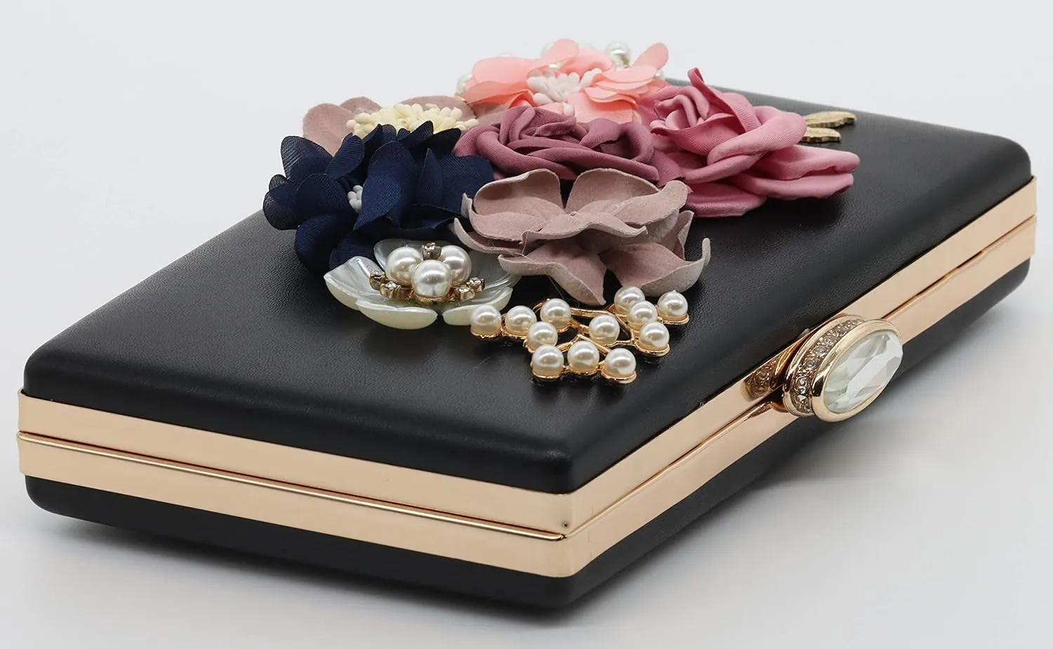 Amaze Flower Clutch Purse for Women Floral Evening Bags for Wedding Bride Formal Party