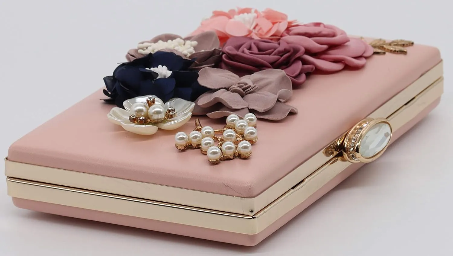 Amaze Flower Clutch Purse for Women Floral Evening Bags for Wedding Bride Formal Party