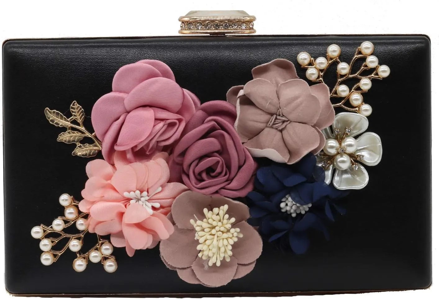 Amaze Flower Clutch Purse for Women Floral Evening Bags for Wedding Bride Formal Party