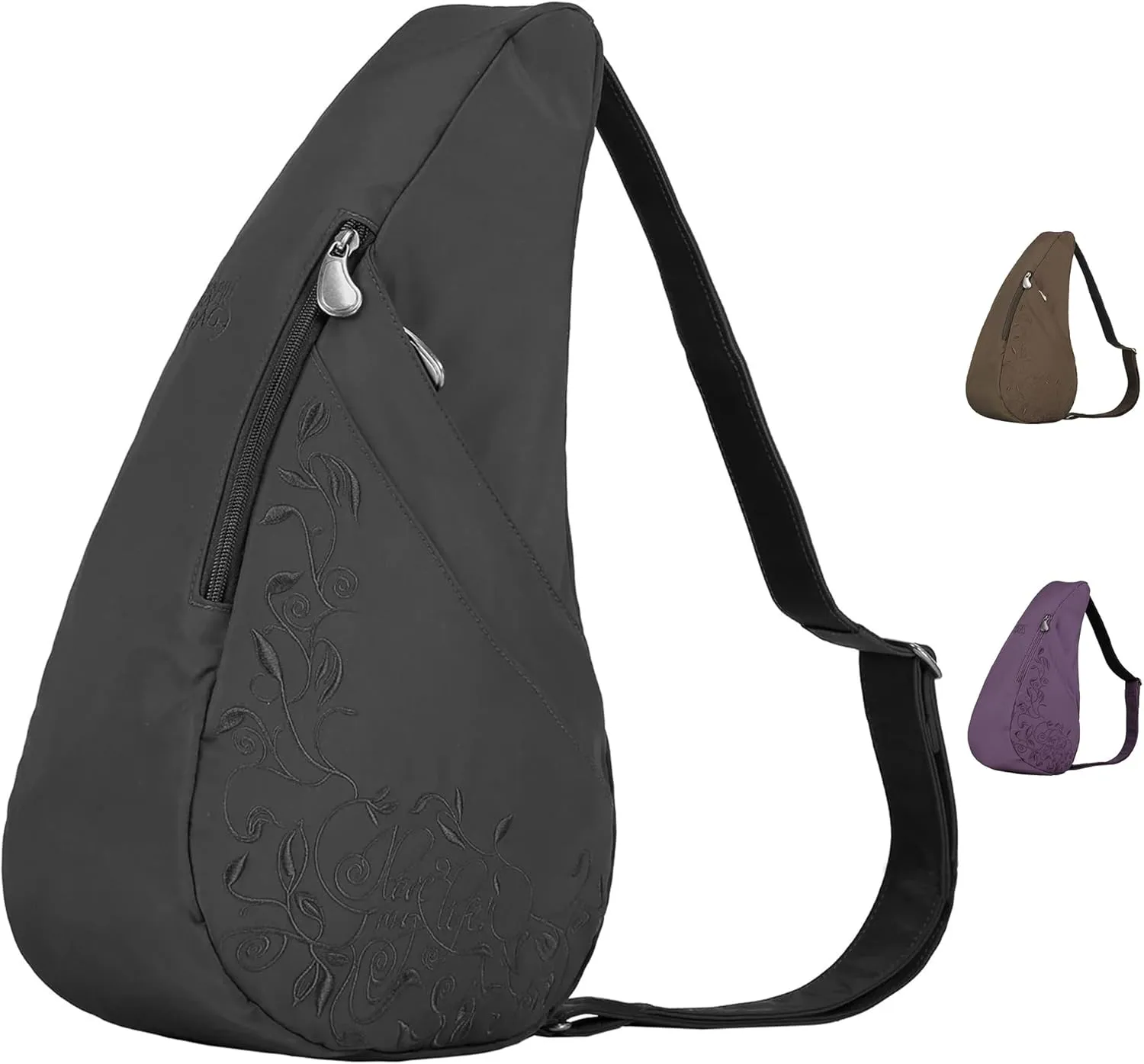 AmeriBag 17" Microfiber Love My Life Crossbody Sling Healthy Back Bag