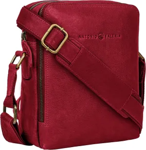 ANTONIO VALERIA Alex Washed Leather Crossbody Bag