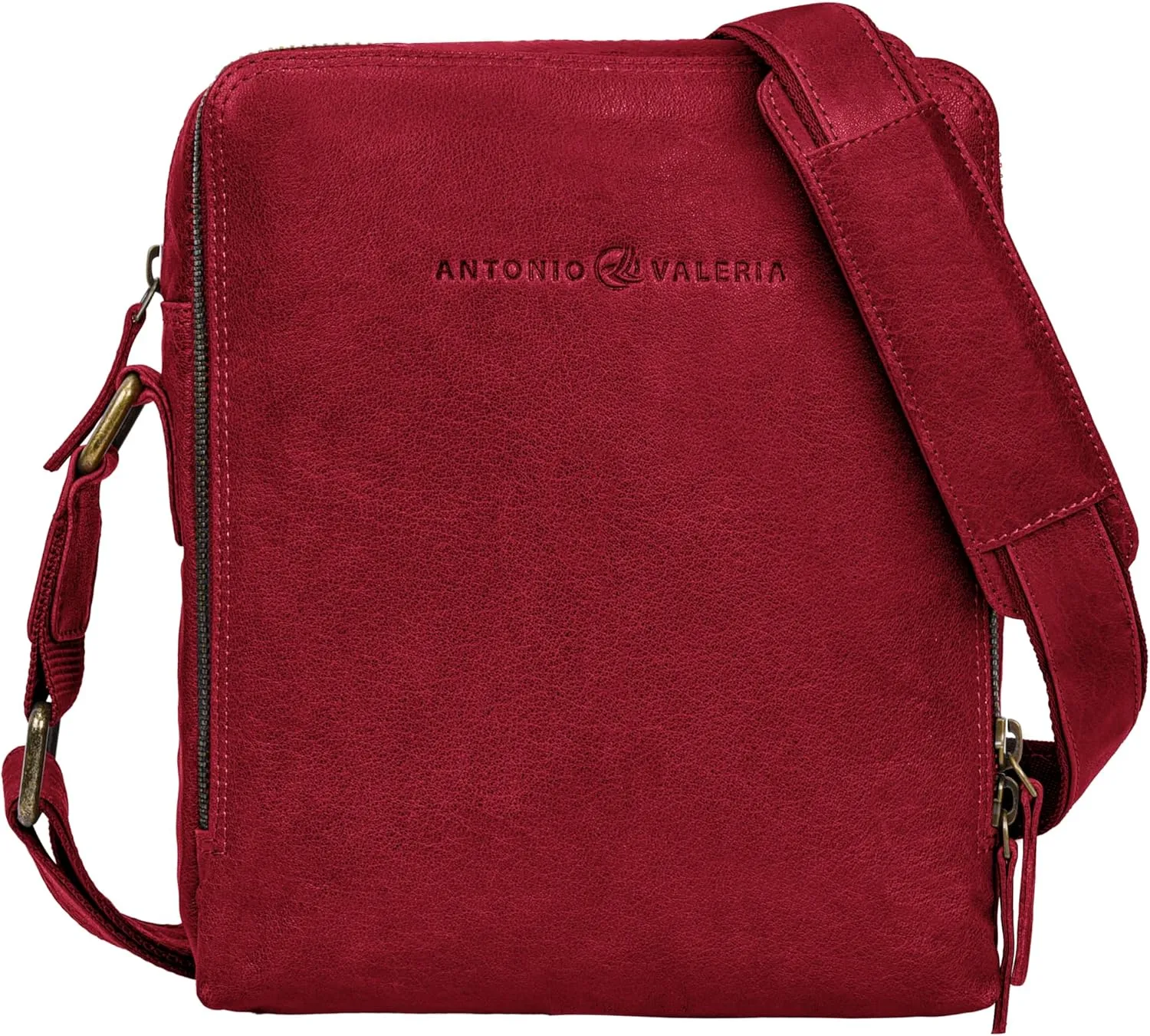 ANTONIO VALERIA Alex Washed Leather Crossbody Bag