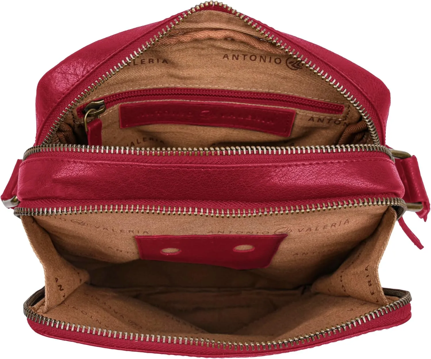 ANTONIO VALERIA Alex Washed Leather Crossbody Bag