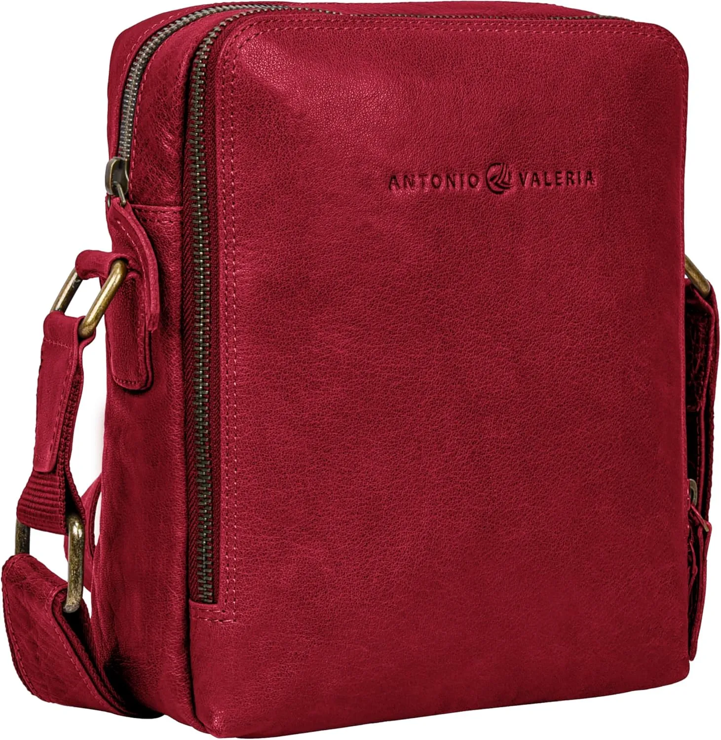ANTONIO VALERIA Alex Washed Leather Crossbody Bag