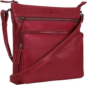 ANTONIO VALERIA Astor Washed Leather Crossbody Bag