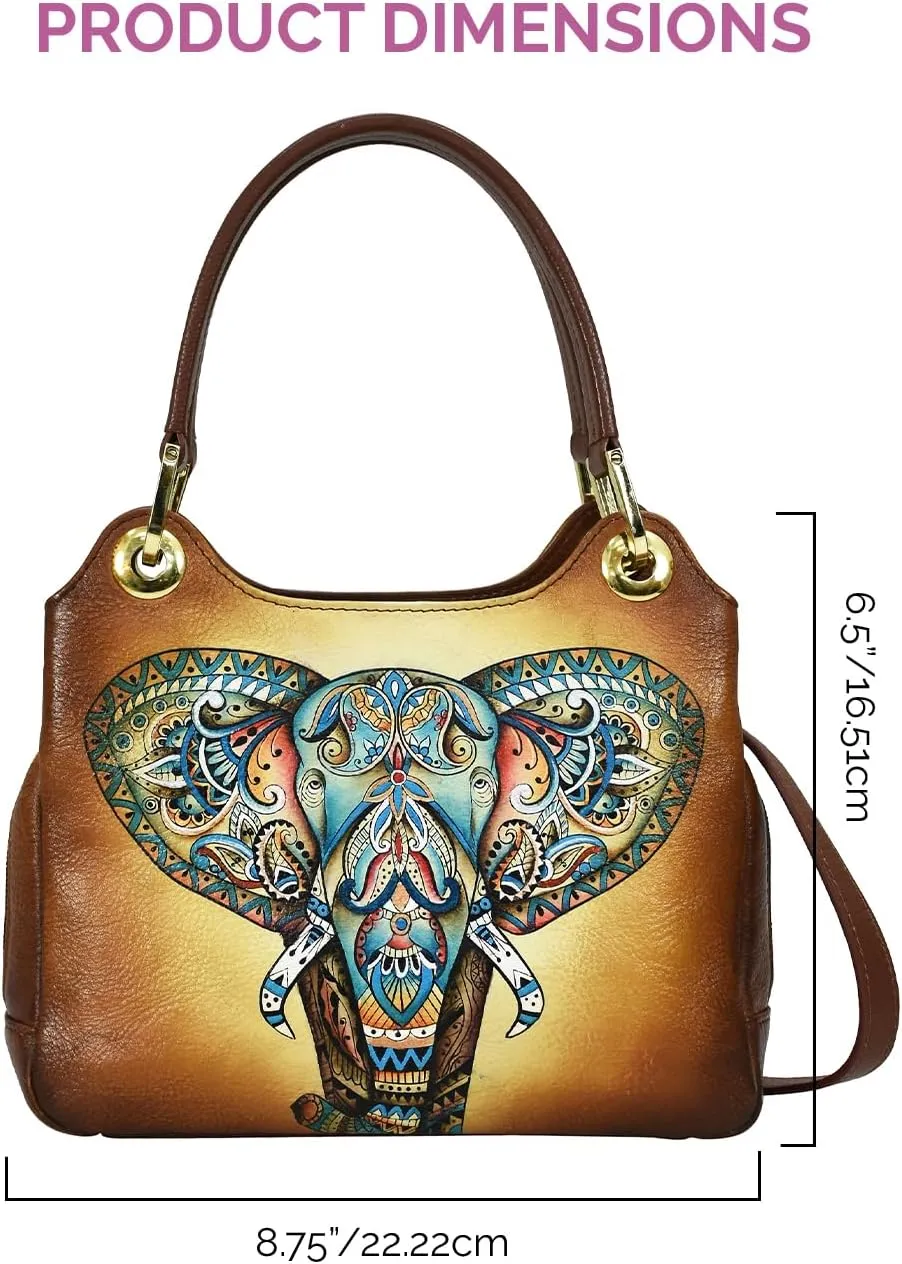 Anuschka Satchel with Crossbody Strap-708