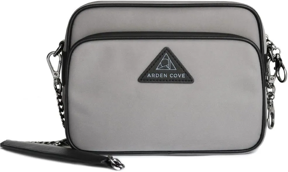 Arden Cove Full Anti-Theft Waterproof Cross-Body Bag with Slash-resistant Chain Strap w/Classic Hardware