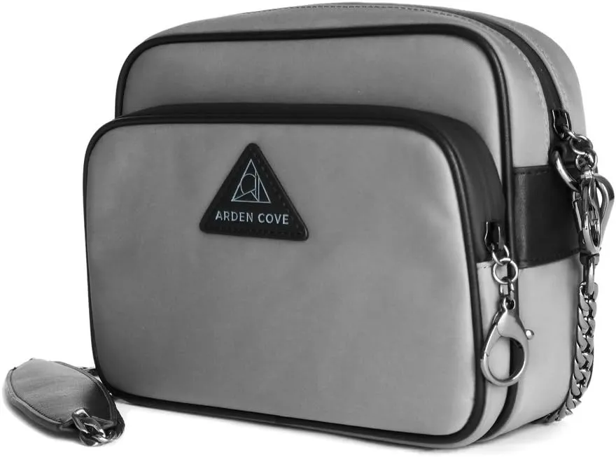 Arden Cove Full Anti-Theft Waterproof Cross-Body Bag with Slash-resistant Chain Strap w/Classic Hardware