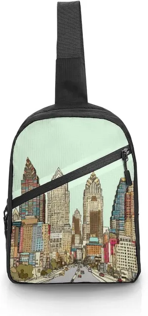 Austin Texas Cross Chest Bag Crossbody Backpack for Women Men Sling Bag Travel Hiking Daypack