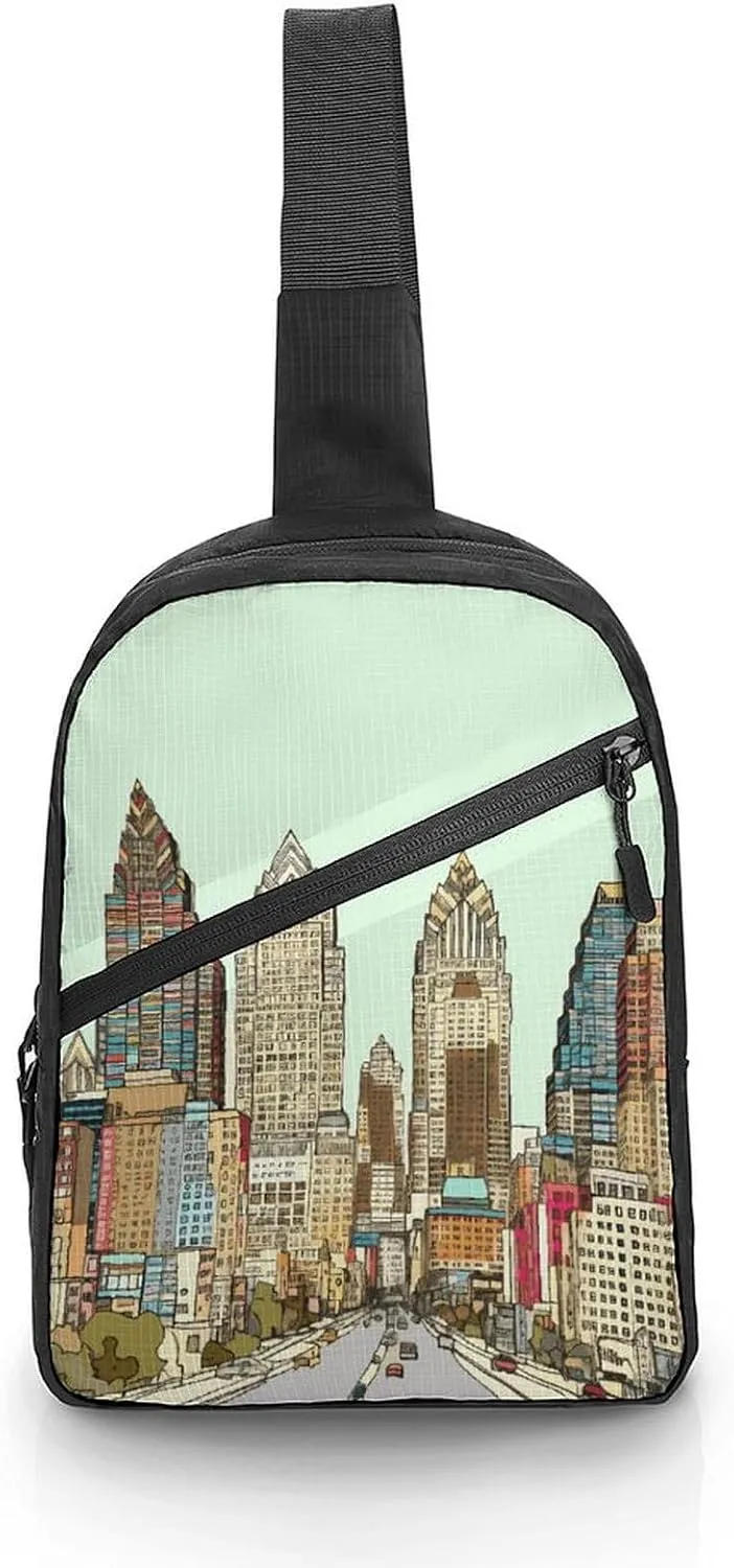 Austin Texas Cross Chest Bag Crossbody Backpack for Women Men Sling Bag Travel Hiking Daypack