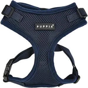 Authentic Puppia RiteFit Harness with Adjustable Neck, Navy, Small