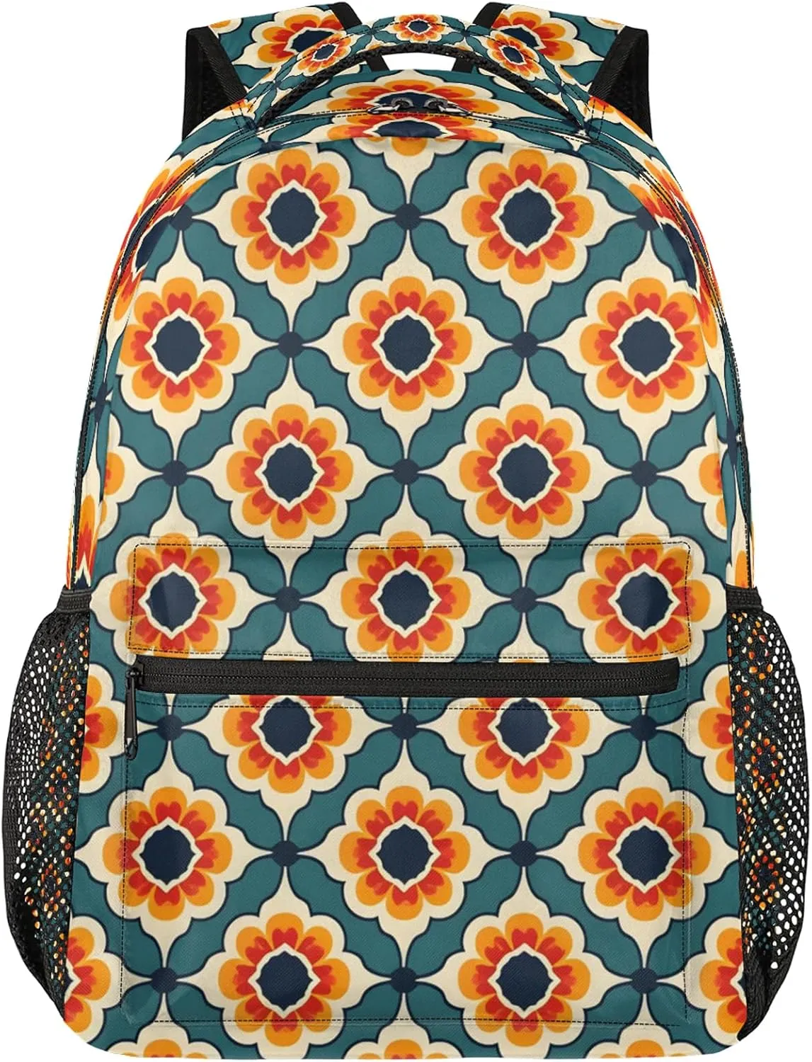 Backpack Abstract Chrysanthemum Pattern Book Bags Laptop Backpacks Lightweight Multipurpose Daypack for Men Women Travel Hiking