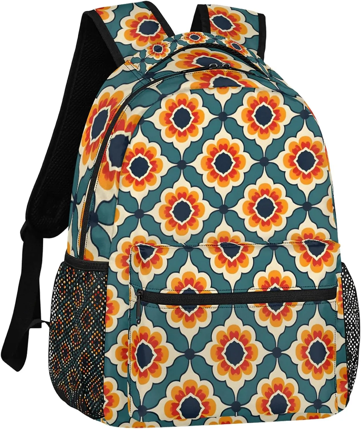 Backpack Abstract Chrysanthemum Pattern Book Bags Laptop Backpacks Lightweight Multipurpose Daypack for Men Women Travel Hiking