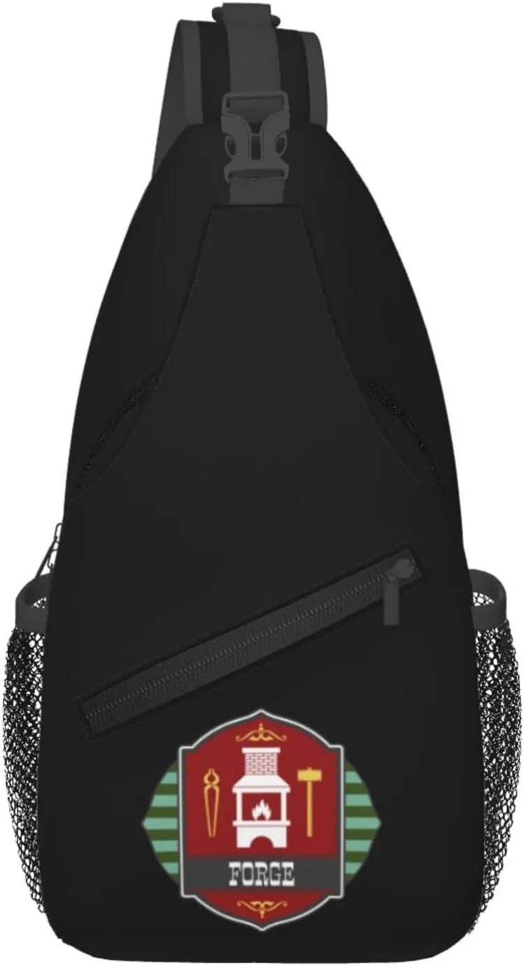Badges Forged In The Fireplace Crossbody Bags For Women Men Chest Backpack Gym Shoulder Bag Travel Outdoor Sports Casual Crossbody Bags