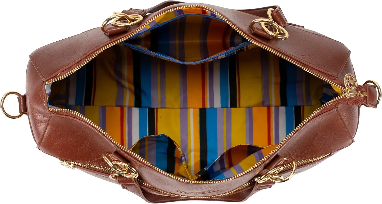 Badgley Mischka Madalyn Vegan Leather Travel Tote Weekender Bag