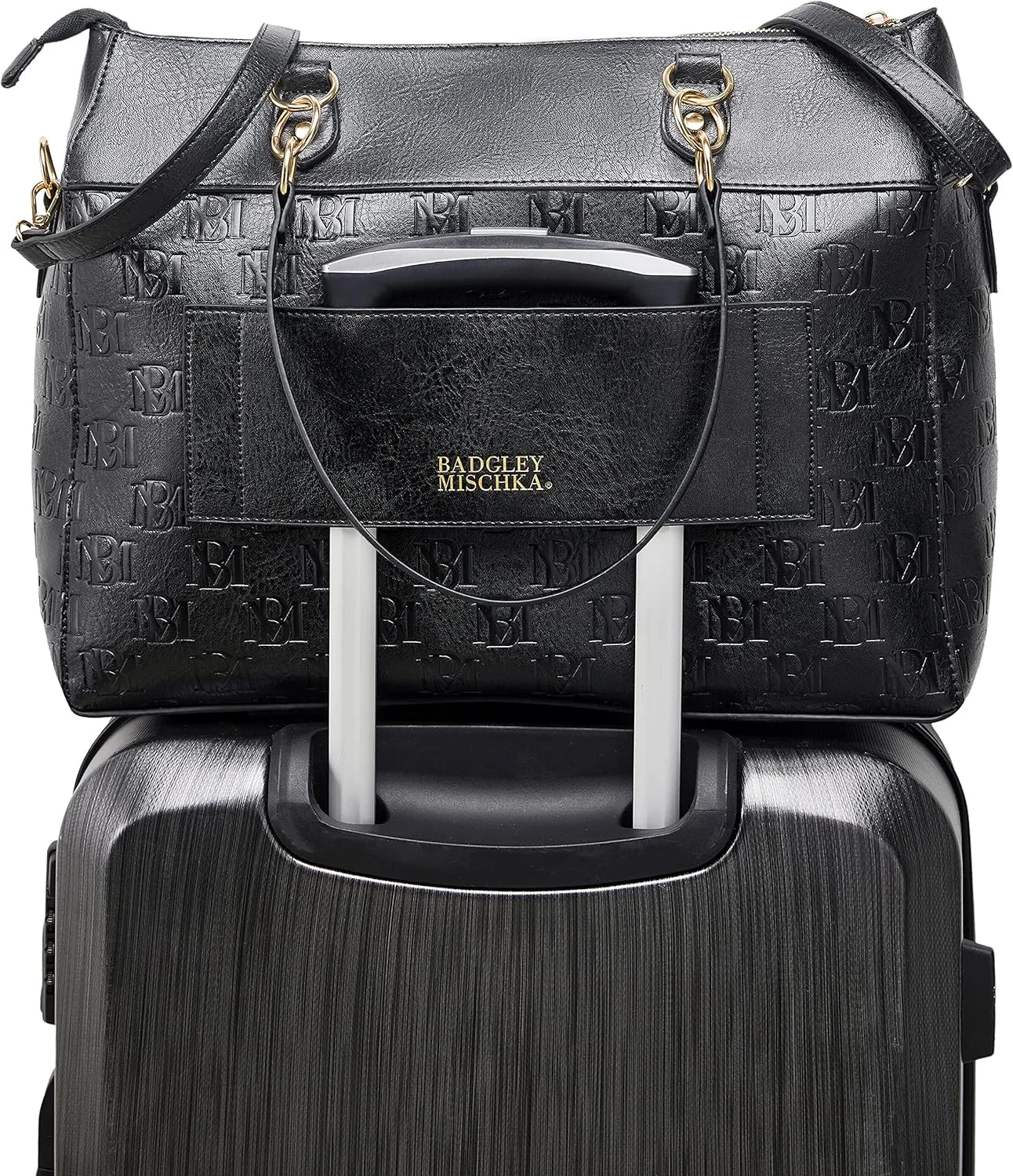 Badgley Mischka Madalyn Vegan Leather Travel Tote Weekender Bag
