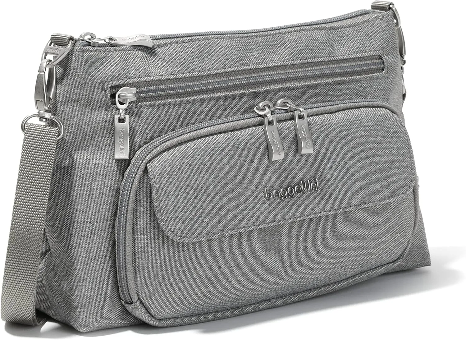 Baggallini Original Everyday 11x 7.5 Crossbody Bags for Women RFID Protected Lightweight Nylon Zippered Travel Purse