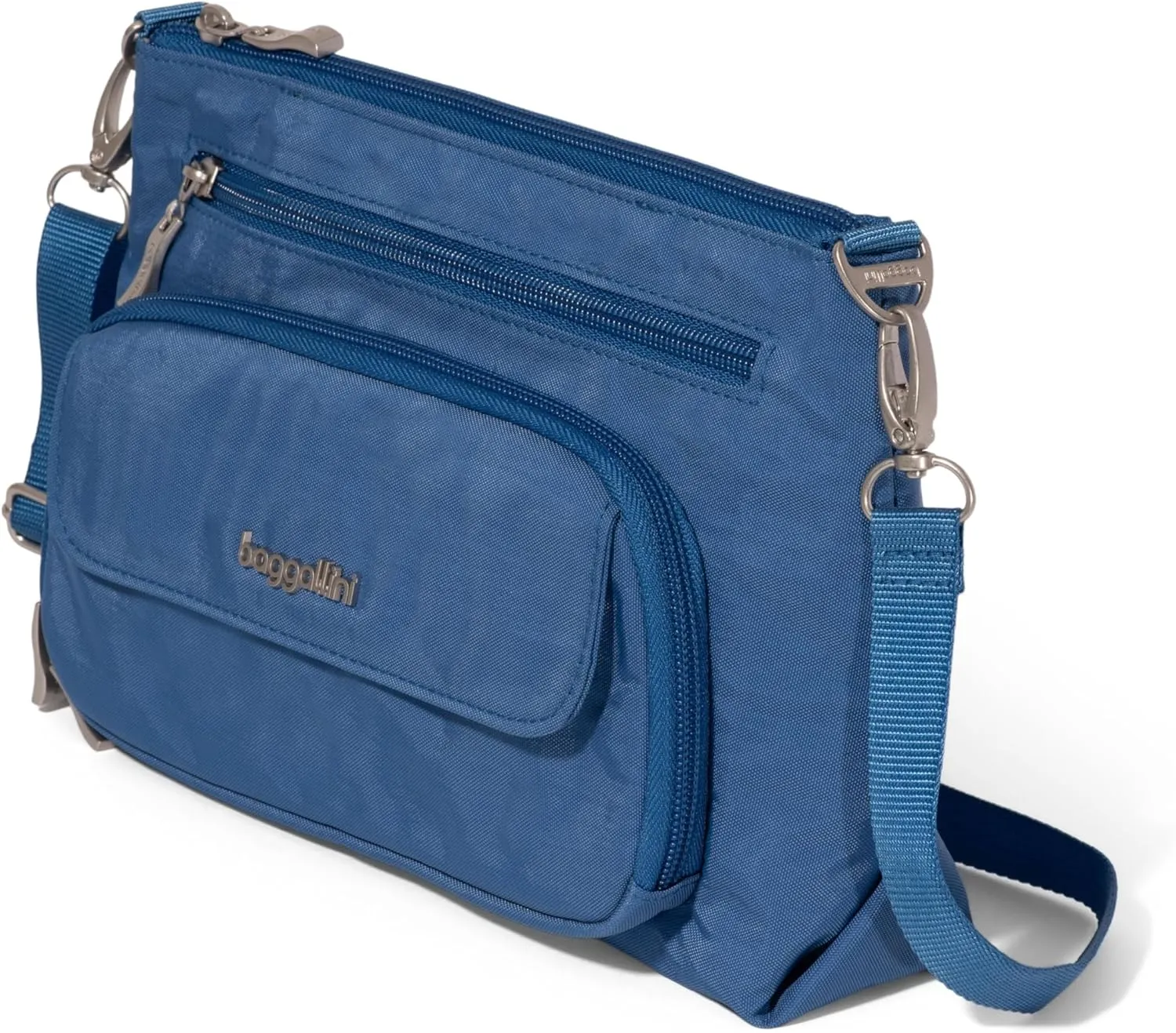 Baggallini Original Everyday 11x 7.5 Crossbody Bags for Women RFID Protected Washable Lightweight Nylon Zippered Travel Purse