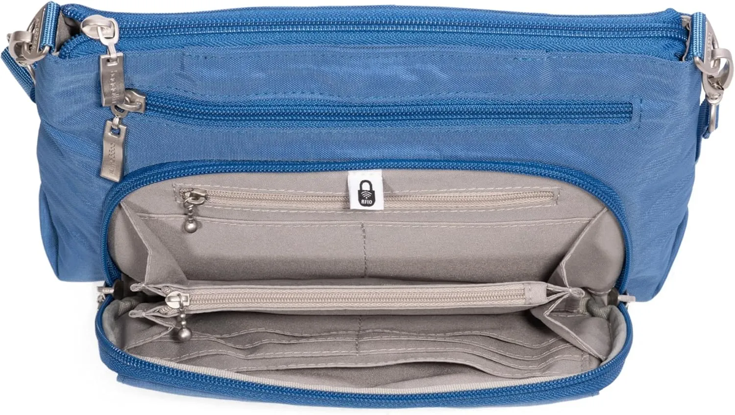 Baggallini Original Everyday 11x 7.5 Crossbody Bags for Women RFID Protected Washable Lightweight Nylon Zippered Travel Purse