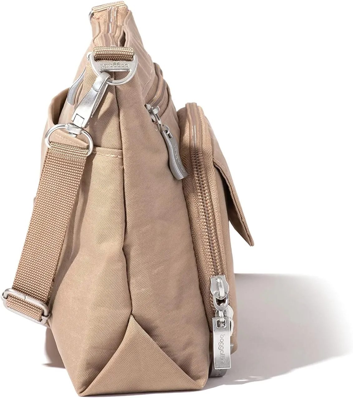 Baggallini Original Everyday 11x 7.5 Crossbody Bags for Women RFID Protected Washable Lightweight Nylon Zippered Travel Purse