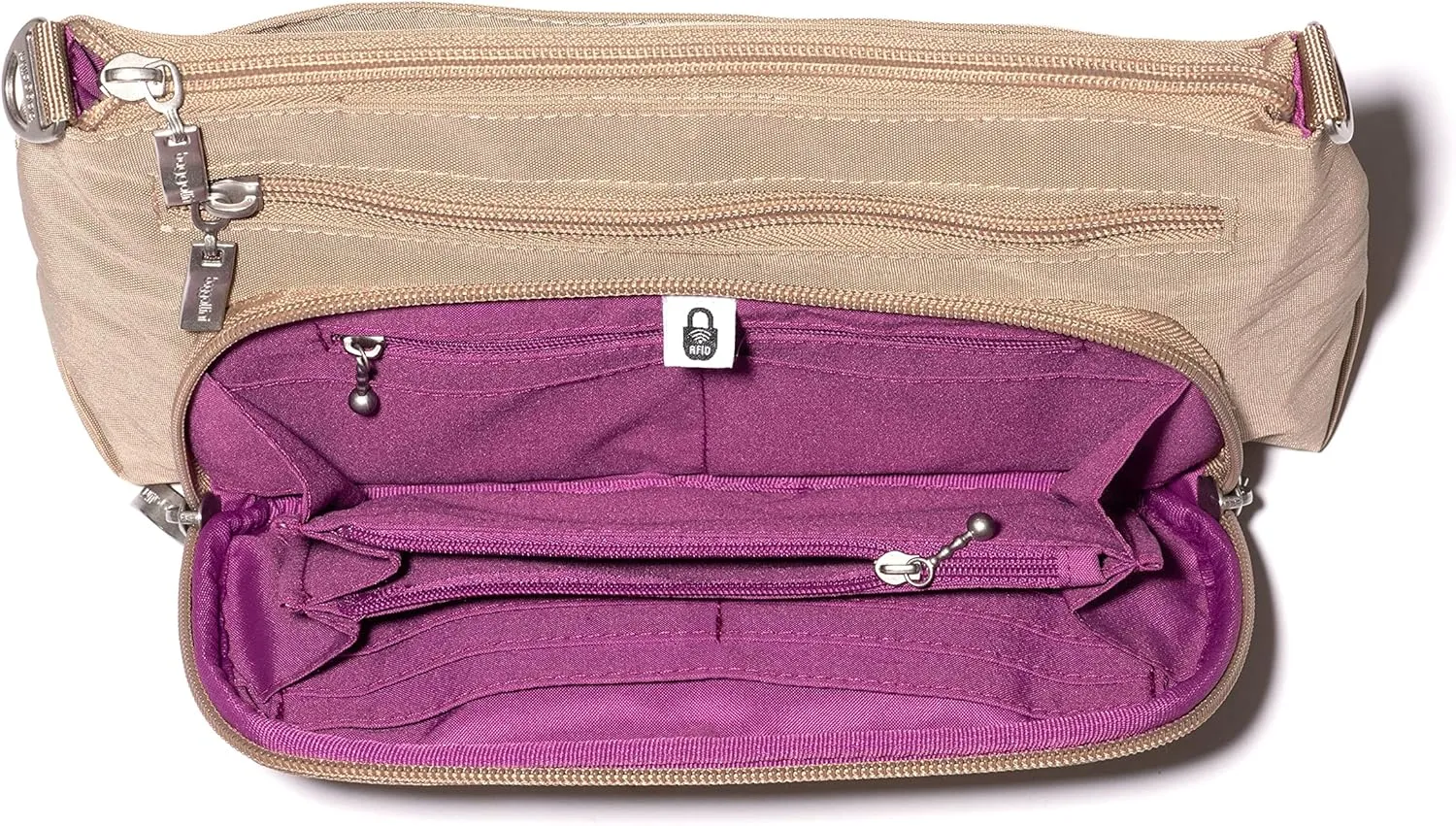 Baggallini Original Everyday 11x 7.5 Crossbody Bags for Women RFID Protected Washable Lightweight Nylon Zippered Travel Purse